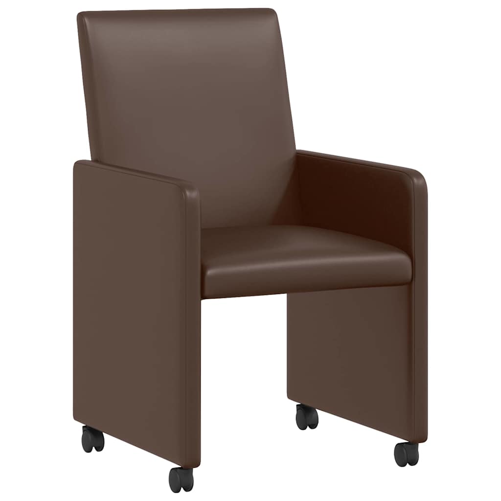 Blagovačke stolice s kotačima 2 pcs Smeđa 57 x 66 x 94 cm