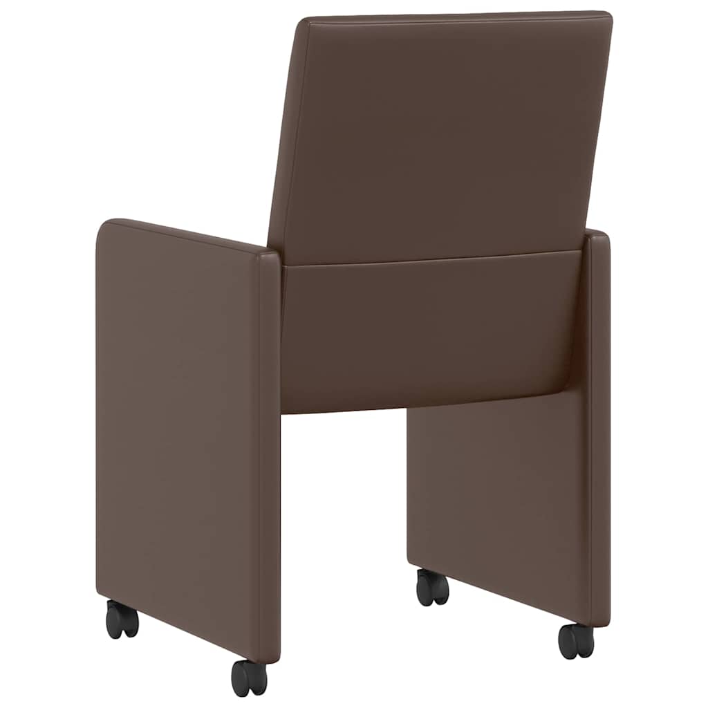 Blagovačke stolice s kotačima 2 pcs Smeđa 57 x 66 x 94 cm