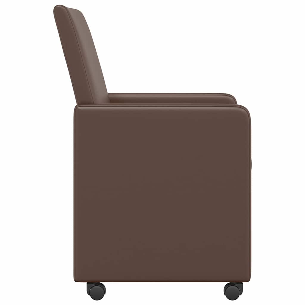 Blagovačke stolice s kotačima 2 pcs Smeđa 57 x 66 x 94 cm