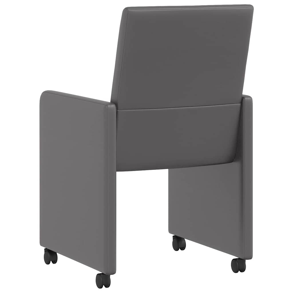 Blagovačke stolice s kotačima 2 pcs Siva 57 x 66 x 94 cm