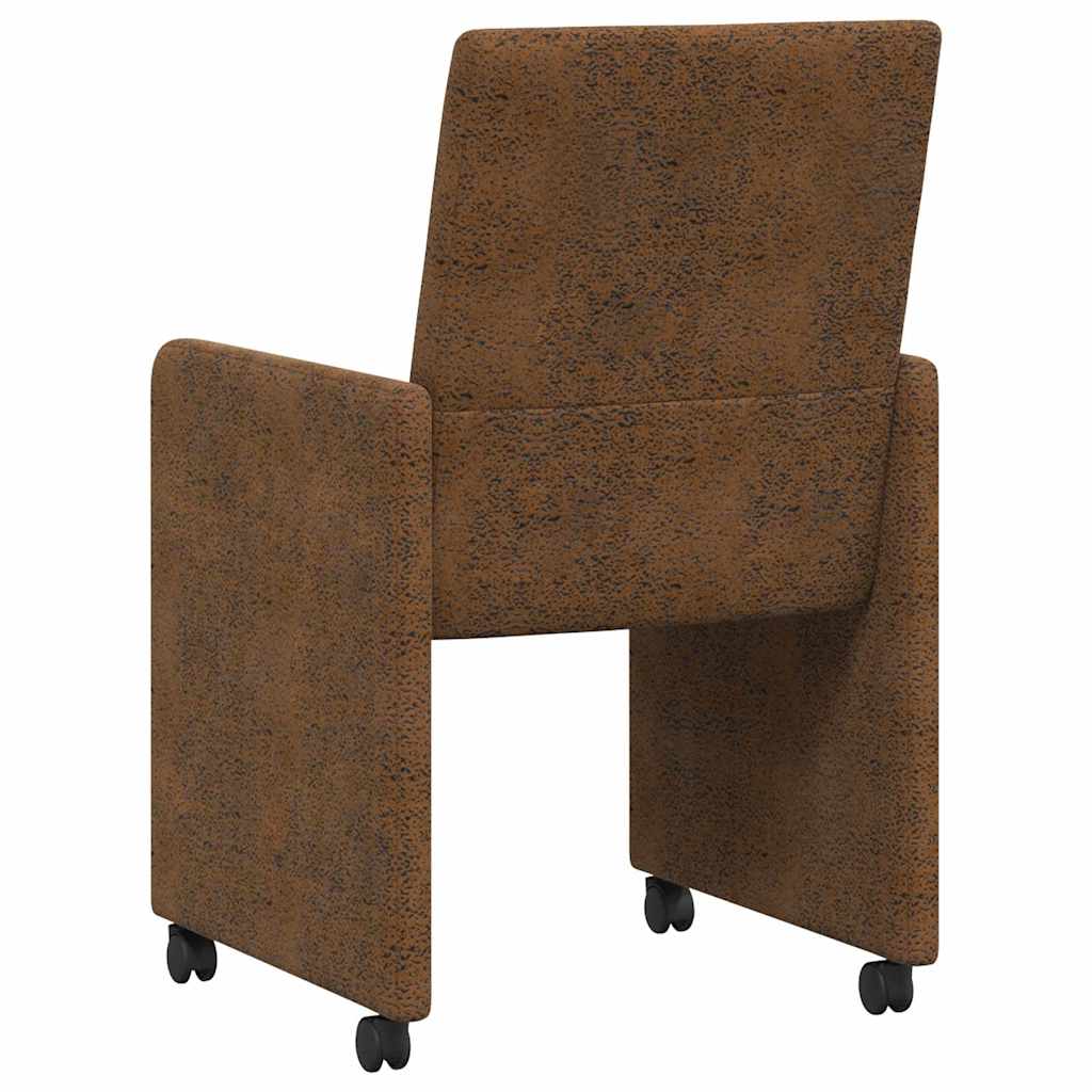 Blagovačke stolice s kotačima 2 pcs Smeđa 57 x 66 x 94 cm