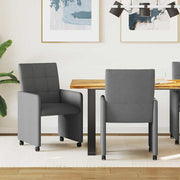 Blagovačke stolice s kotačima 2 pcs Tamno siva 58 x 65 x 94 cm