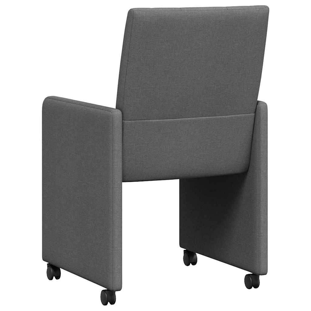 Blagovačke stolice s kotačima 2 pcs Tamno siva 58 x 65 x 94 cm