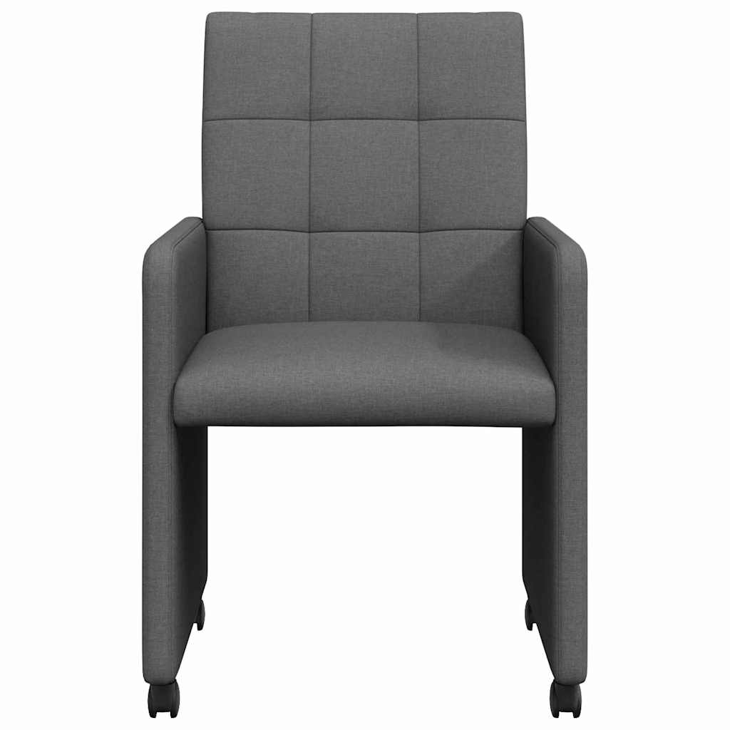 Blagovačke stolice s kotačima 2 pcs Tamno siva 58 x 65 x 94 cm