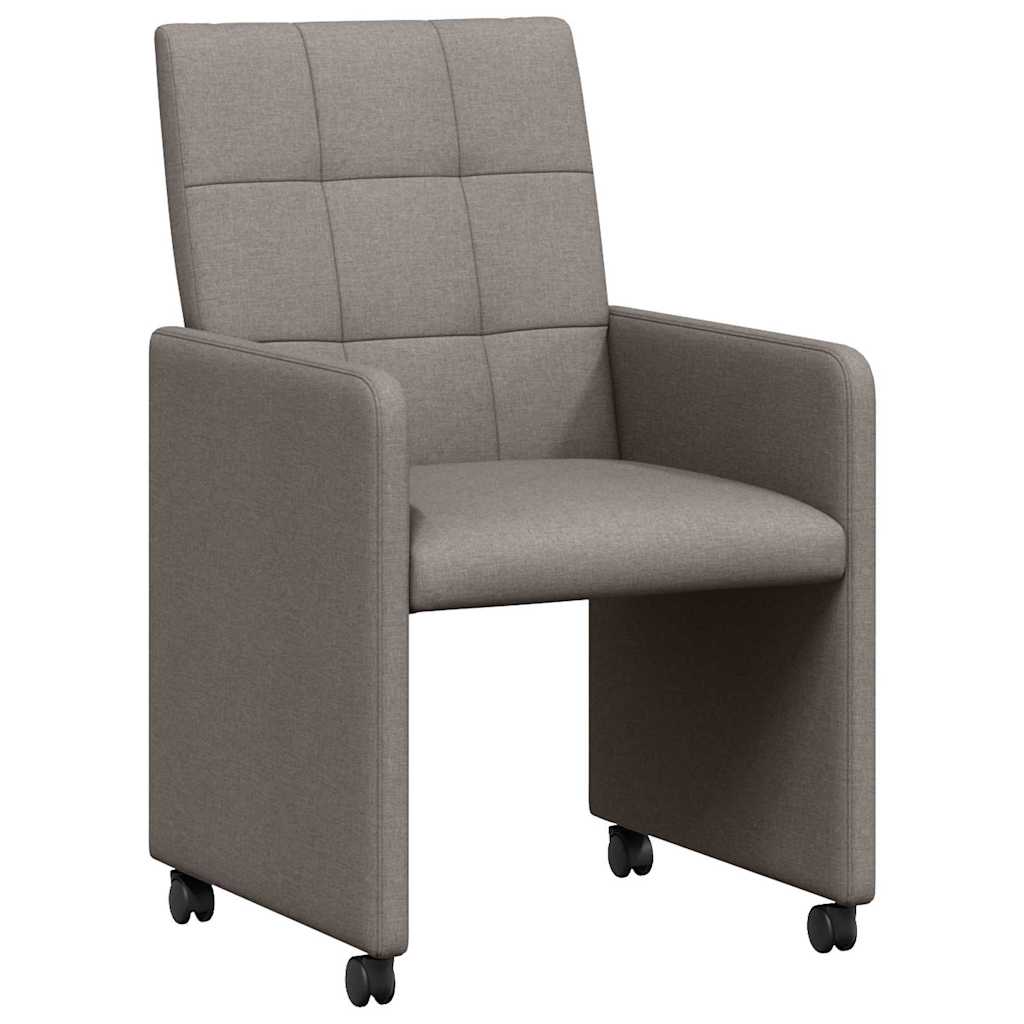Blagovačke stolice s kotačima 2 pcs Sivo-smeđa 58 x 65 x 94 cm