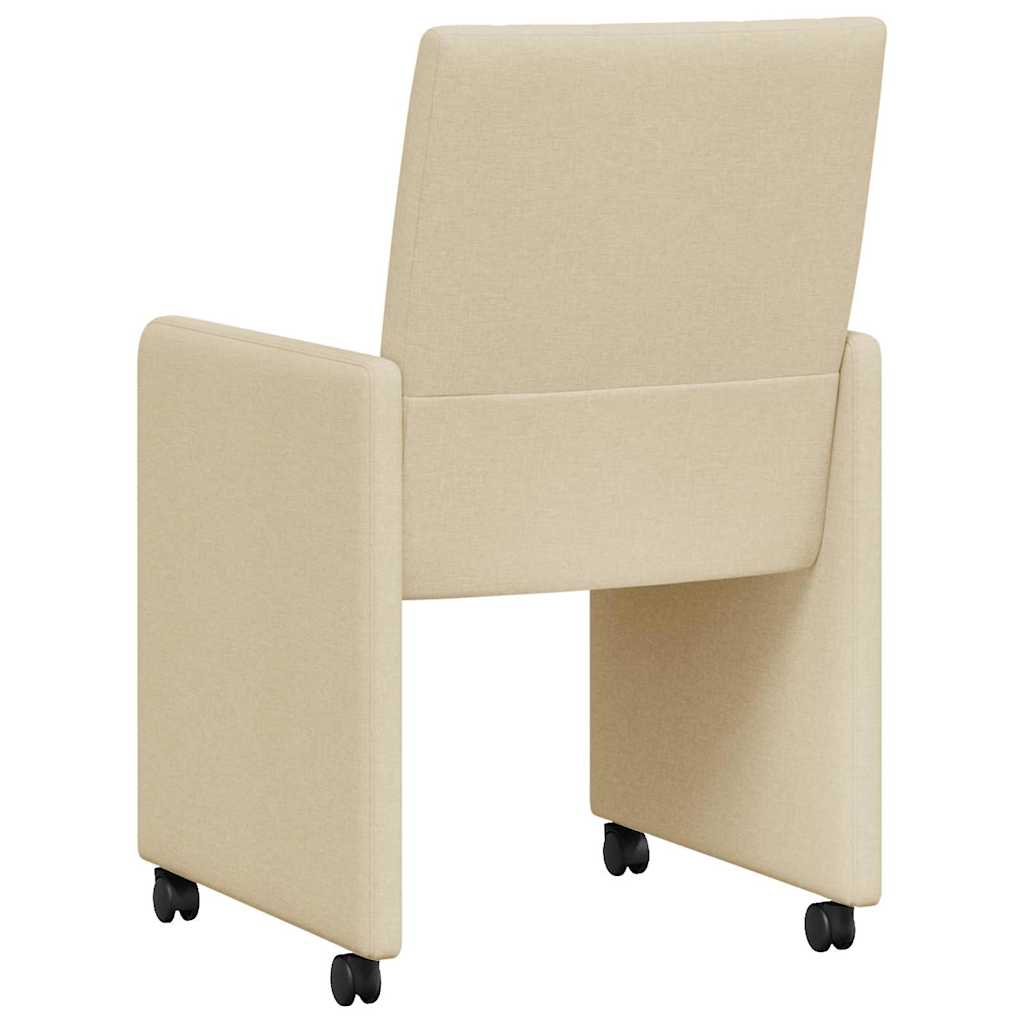 Blagovačke stolice s kotačima 2 pcs Krema 58 x 65 x 94 cm