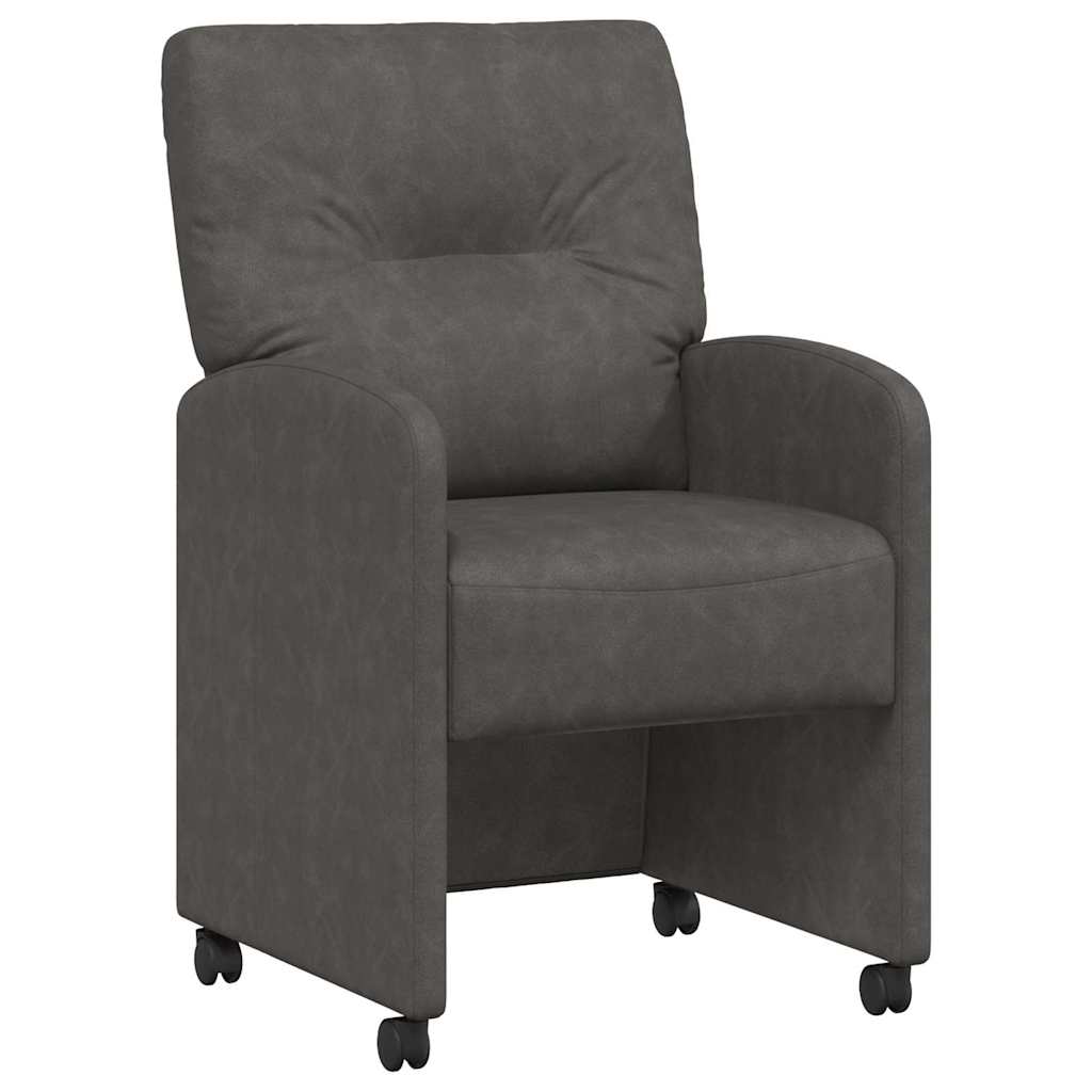 Blagovačke stolice s kotačima 2 pcs Crna 57 x 67 x 95 cm