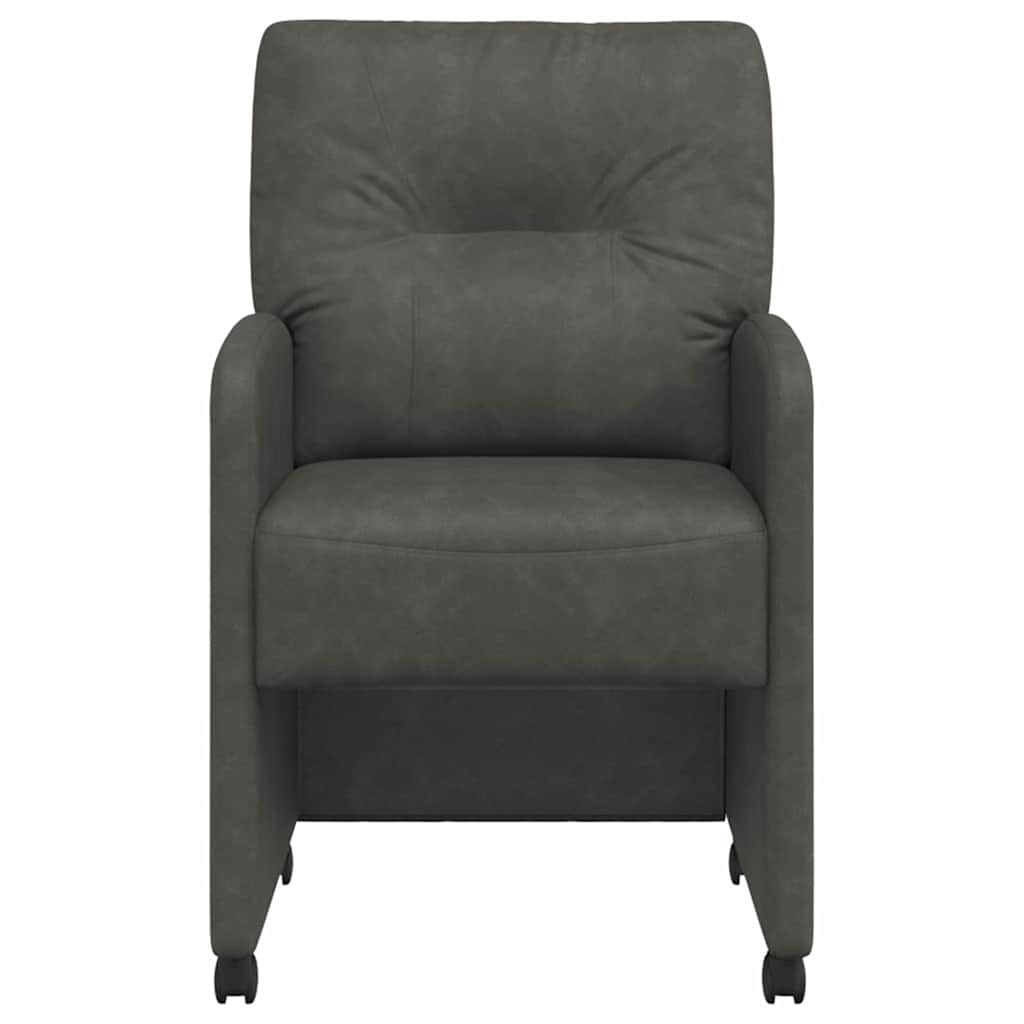 Blagovačke stolice s kotačima 2 pcs Crna 57 x 67 x 95 cm