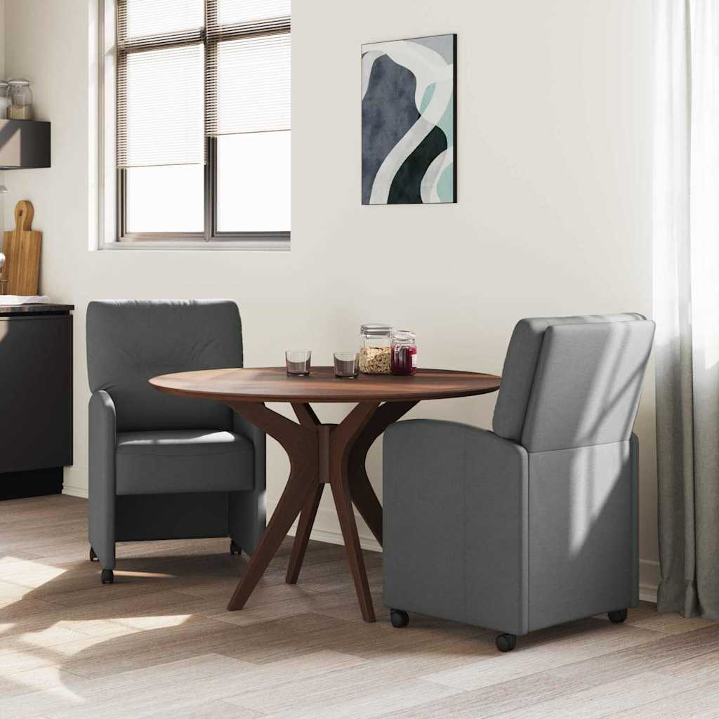Blagovačke stolice s kotačima 2 pcs Tamno siva 57 x 67 x 95 cm