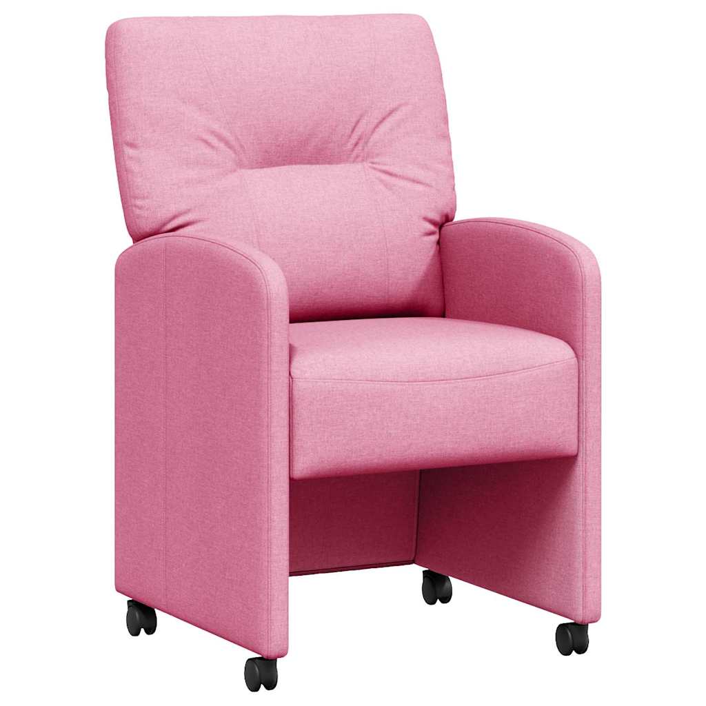 Blagovačke stolice s kotačima 2 pcs Ružičasta 57 x 67 x 95 cm