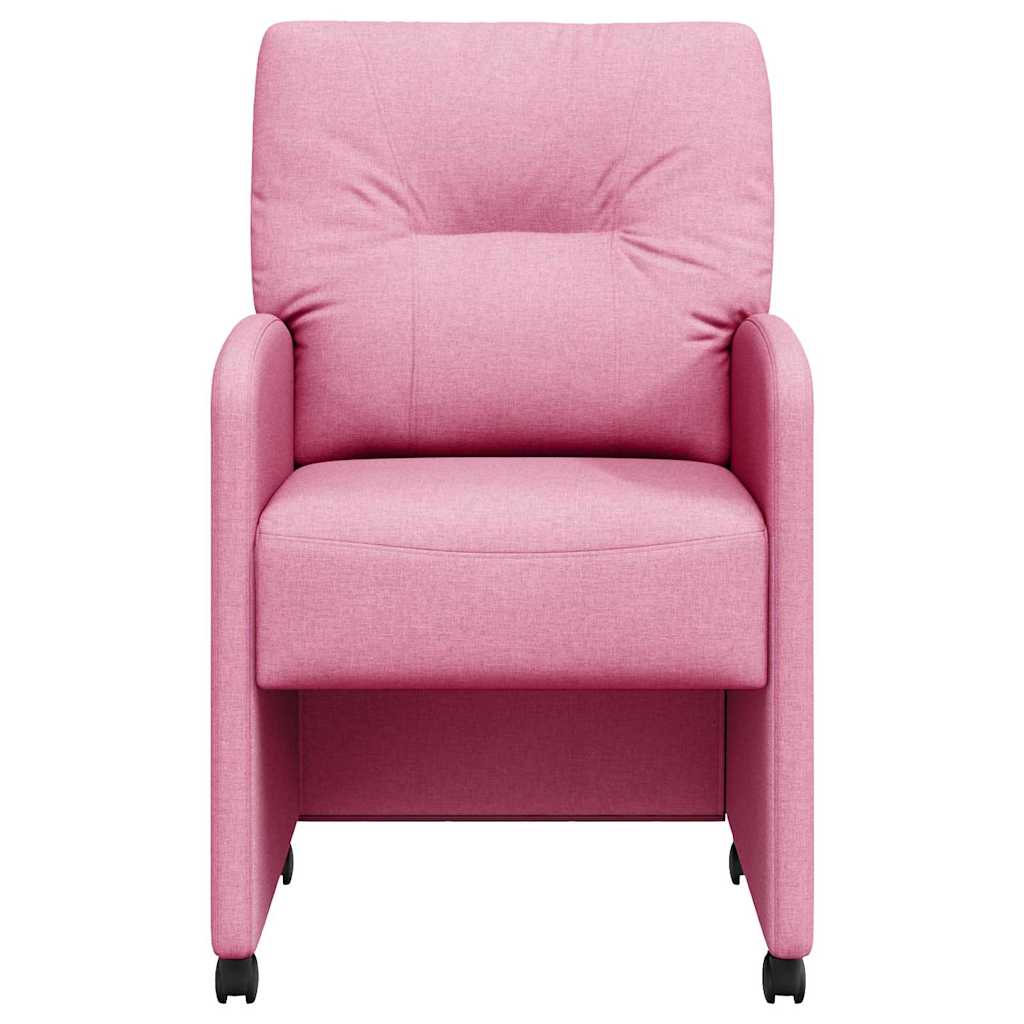 Blagovačke stolice s kotačima 2 pcs Ružičasta 57 x 67 x 95 cm