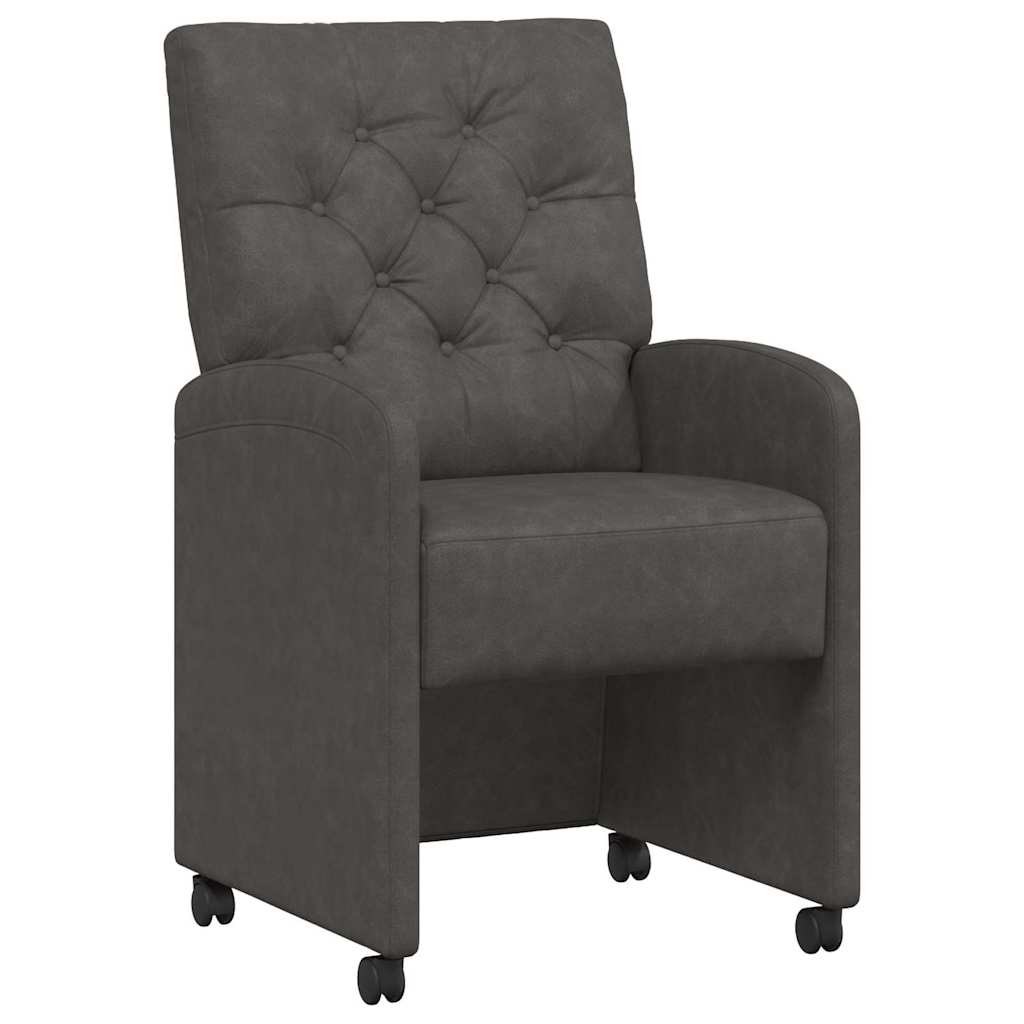 Blagovačke stolice s kotačima 2 pcs Crna 58 x 67 x 97 cm