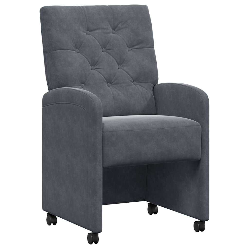 Blagovačke stolice s kotačima 2 pcs Tamno siva 58 x 67 x 97 cm