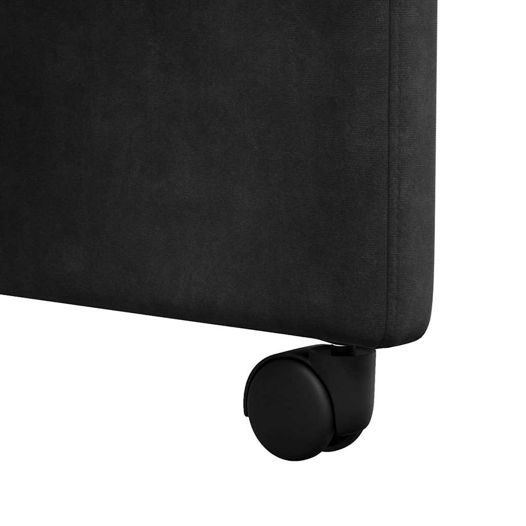 Blagovačke stolice s kotačima 2 pcs Crna 58 x 67 x 97 cm Baršun