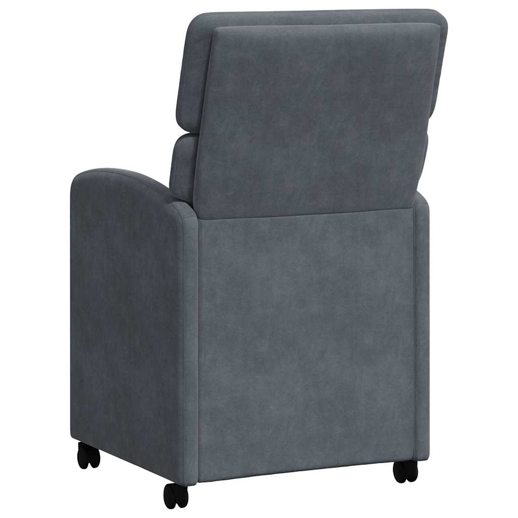 Blagovačke stolice s kotačima 2 pcs Tamno siva 58 x 65 x 98 cm