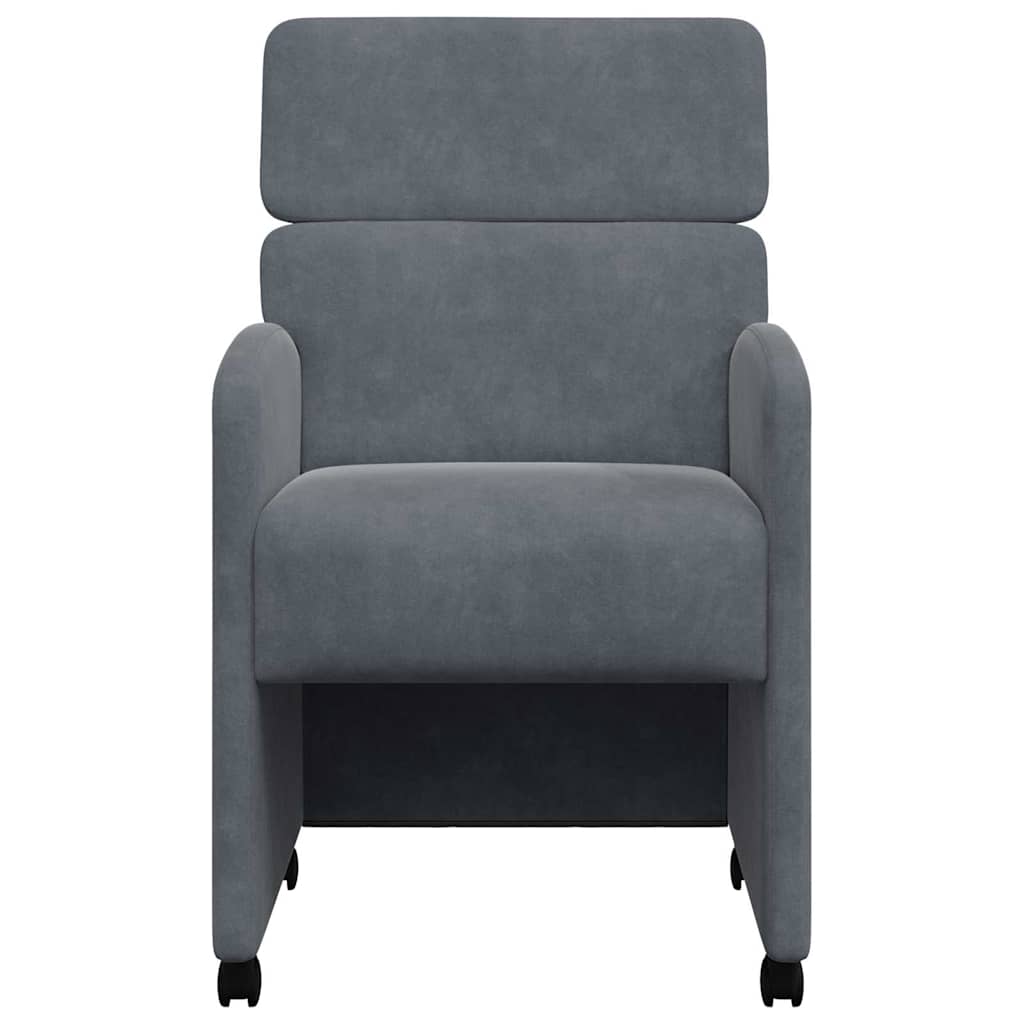 Blagovačke stolice s kotačima 2 pcs Tamno siva 58 x 65 x 98 cm