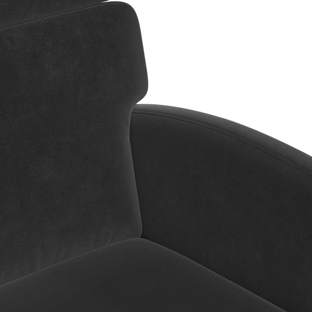 Blagovačke stolice s kotačima 2 pcs Crna 58 x 65 x 98 cm Baršun