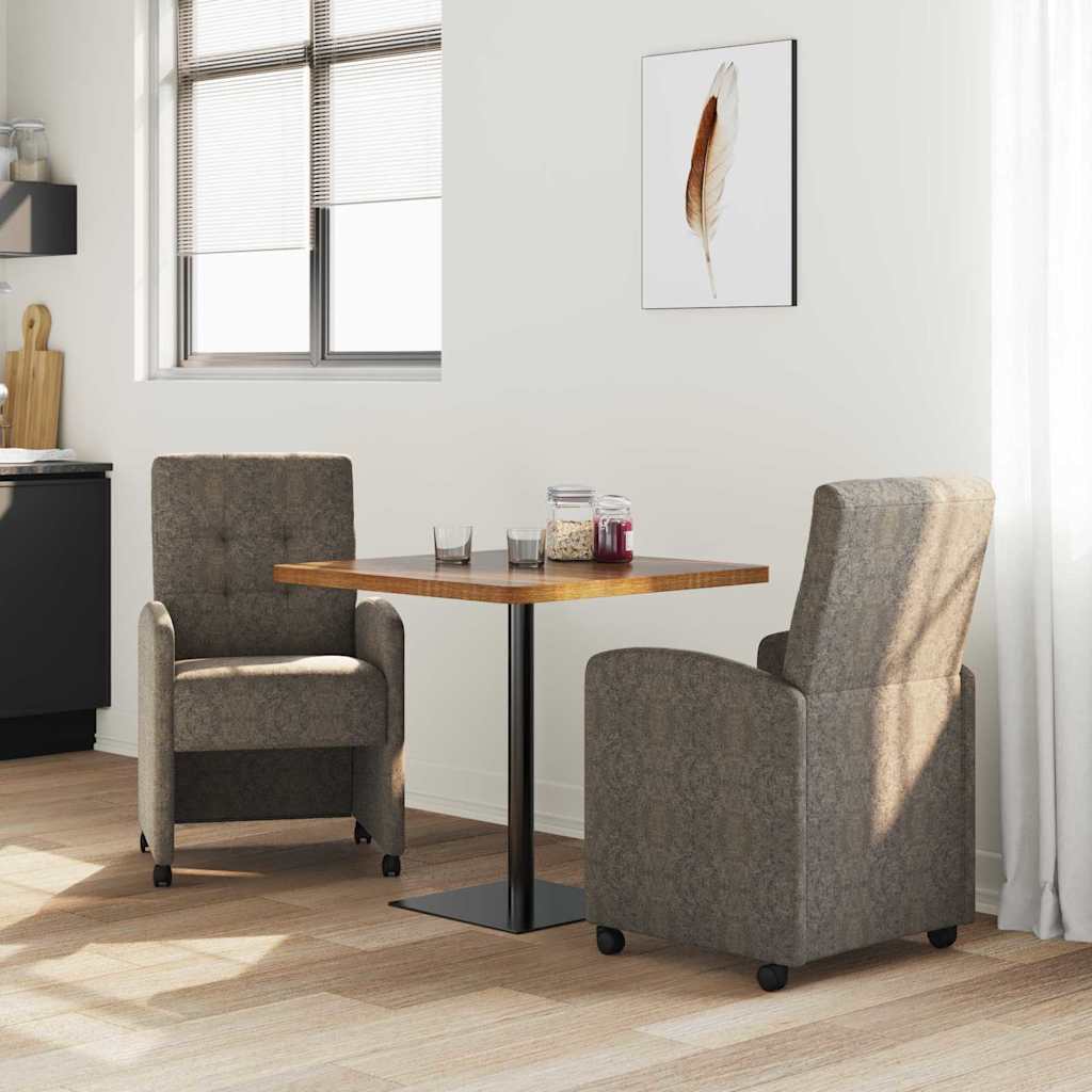 Blagovačke stolice s kotačima 2 pcs Tamno siva 58 x 67 x 97 cm