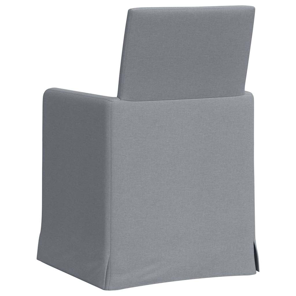 Trpezarijske stolice 2 pcs Svjetlosiva 57 x 67 x 95 cm tkanina