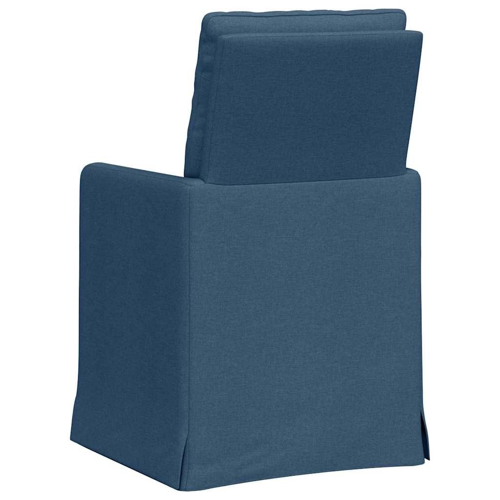 Trpezarijske stolice 2 pcs Plava 57 x 67 x 98 cm tkanina