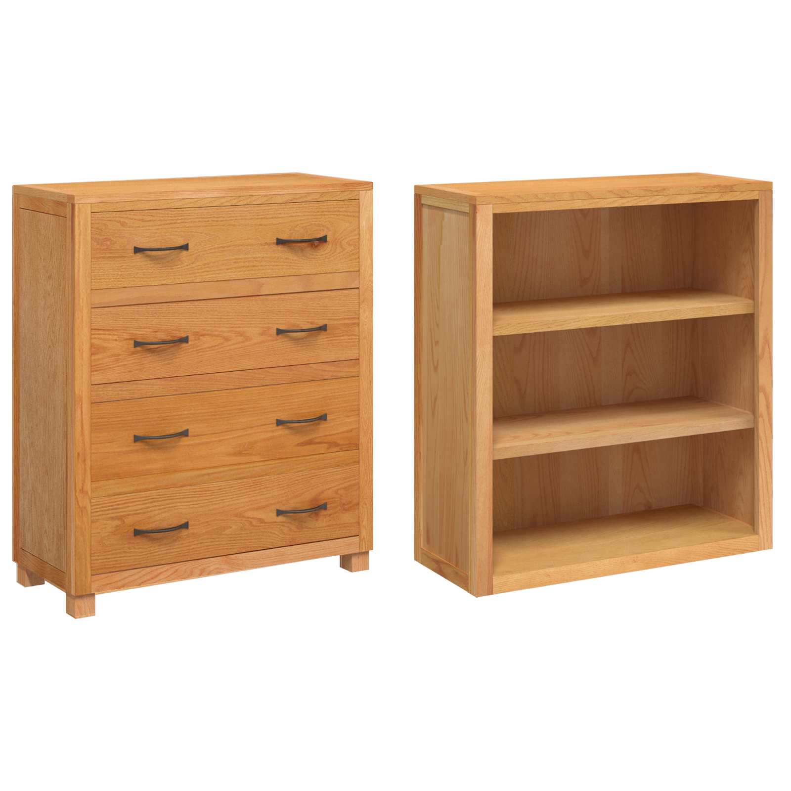 Set namještaja za pohranu 2 kom. Prirodna 80 x 35 x 185 cm