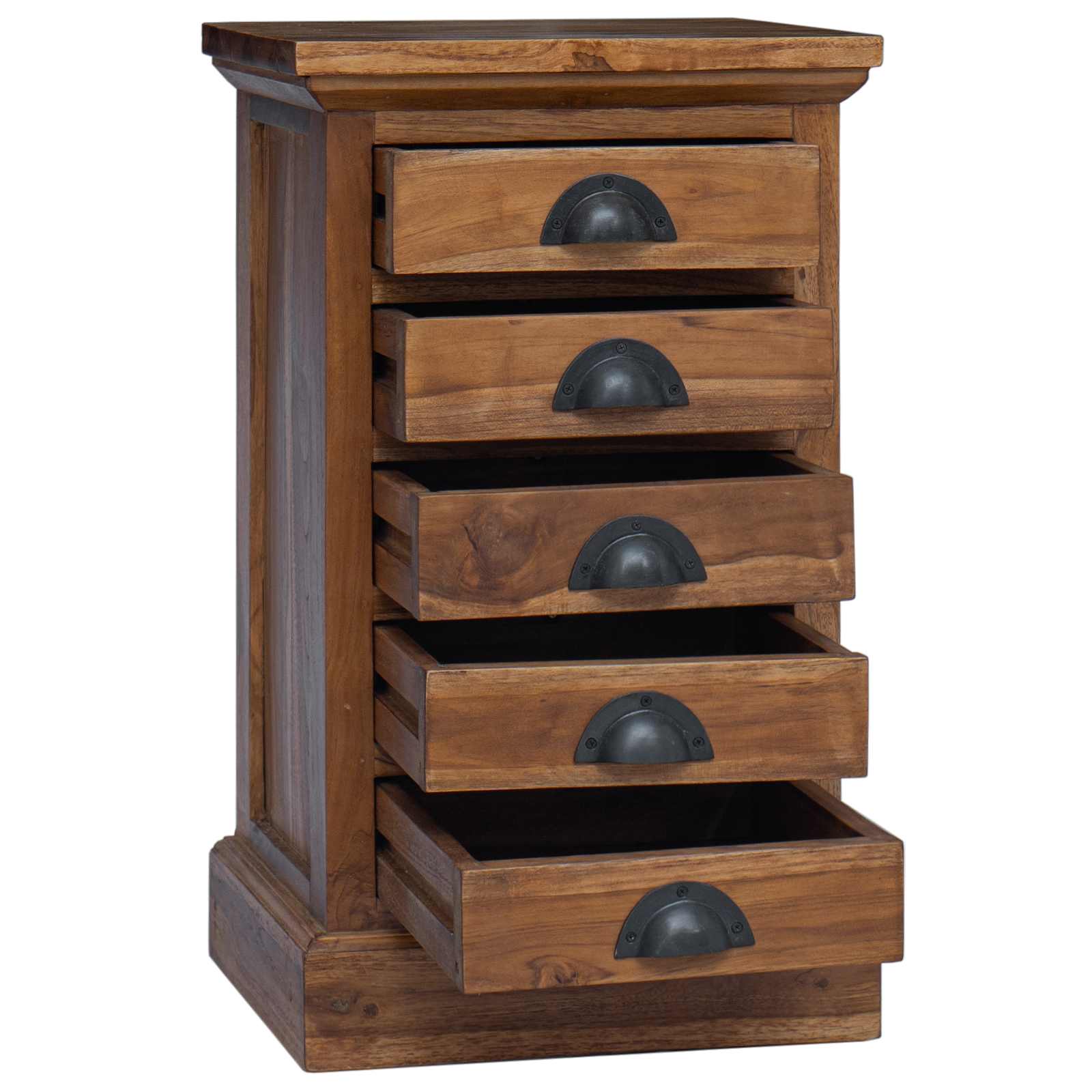 Komoda s ladicama Prirodna 35 x 30 x 60 cm Čvrsto teak drvo