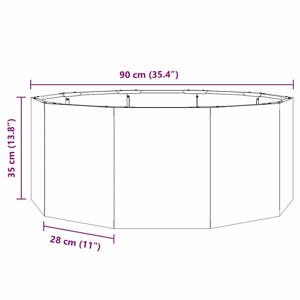 Sadilica Crna 90 x 90 x 35 cm Čelik