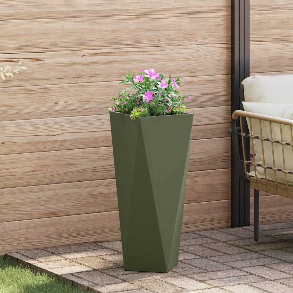 Sadilica 2 pcs Maslinasto zelena 30 x 30 x 75 cm Čelik