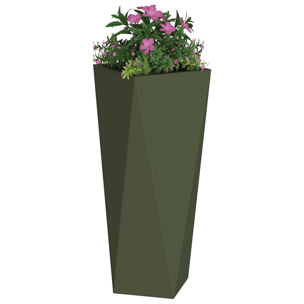 Sadilica 2 pcs Maslinasto zelena 30 x 30 x 75 cm Čelik