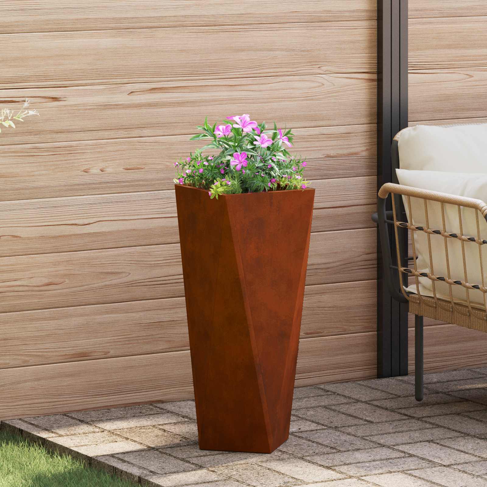 Sadilica 2 pcs Rđa 30 x 30 x 75 cm