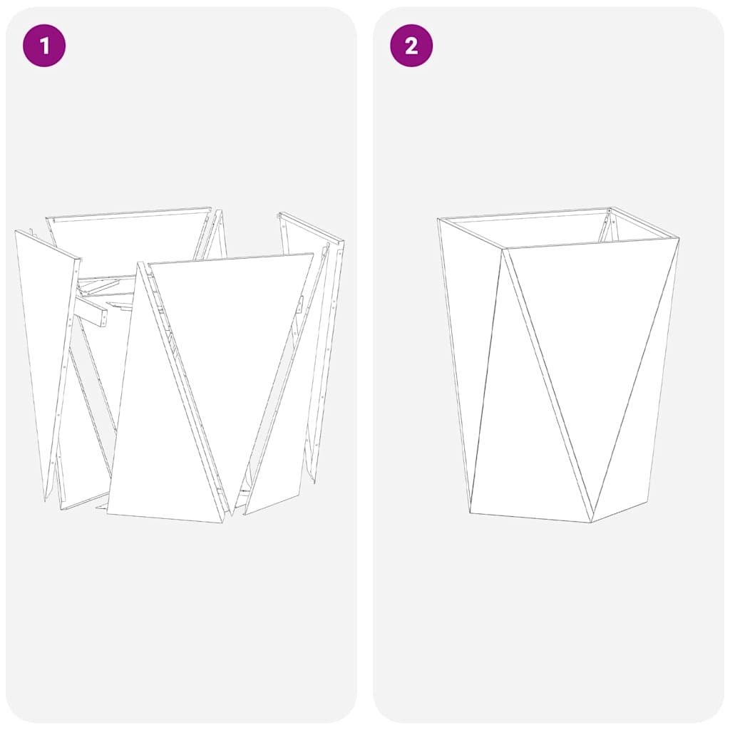 Sadilica 2 pcs Antracit 50 x 50 x 75 cm Čelik