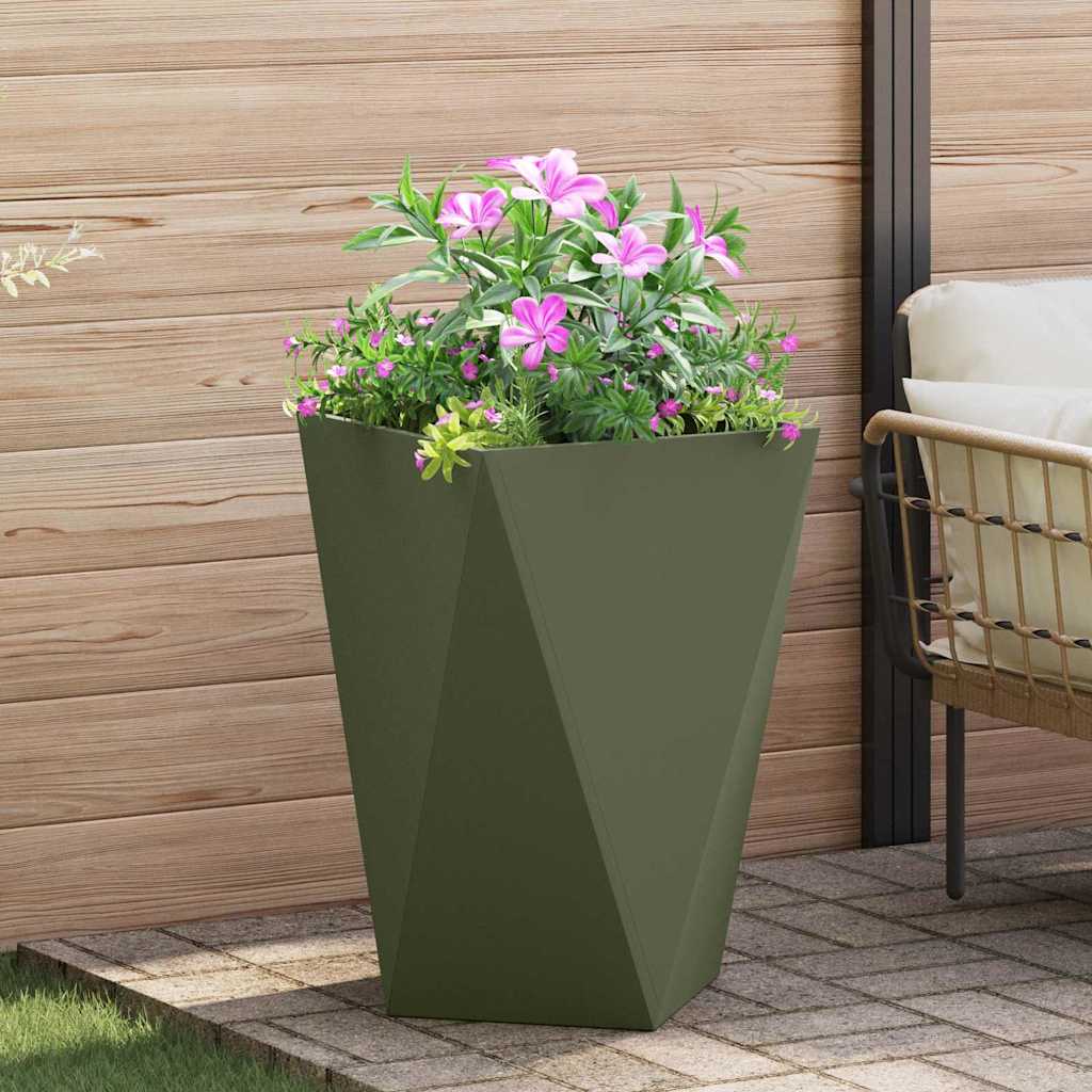 Sadilica 2 pcs Maslinasto zelena 50 x 50 x 75 cm Čelik