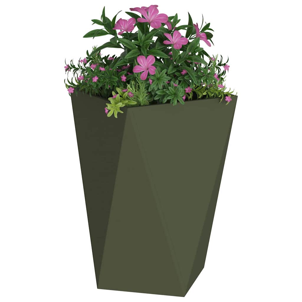 Sadilica 2 pcs Maslinasto zelena 50 x 50 x 75 cm Čelik
