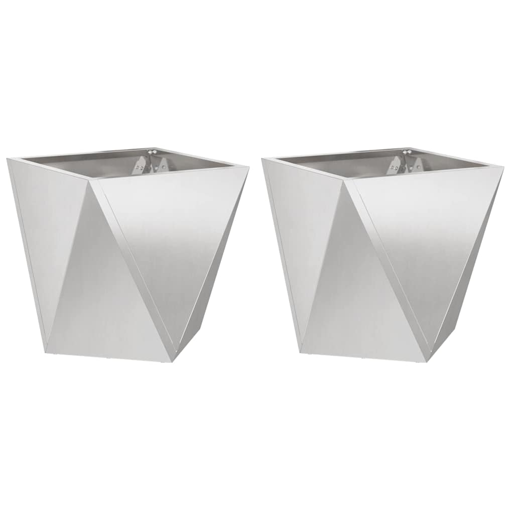 Sadilica 2 pcs Srebrno 40 x 40 x 40 cm Nehrđajući čelik