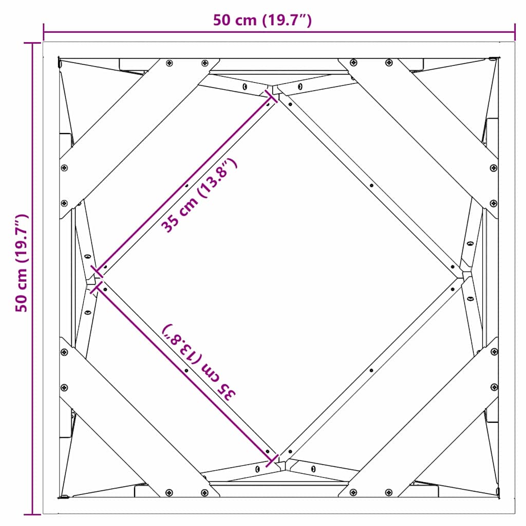 Sadilica 2 pcs Antracit 50 x 50 x 50 cm Čelik