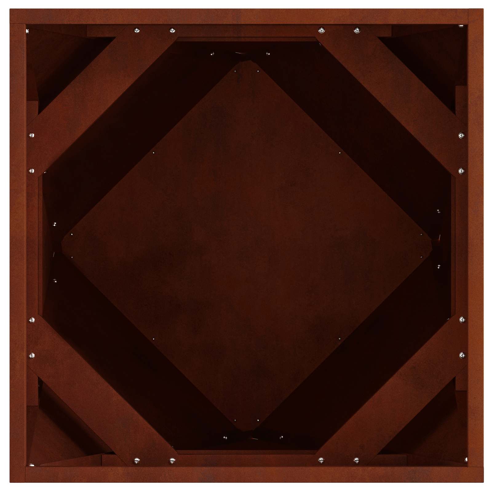 Sadilica Rđa 50 x 50 x 50 cm Čelik otporan na vremenske uvjete