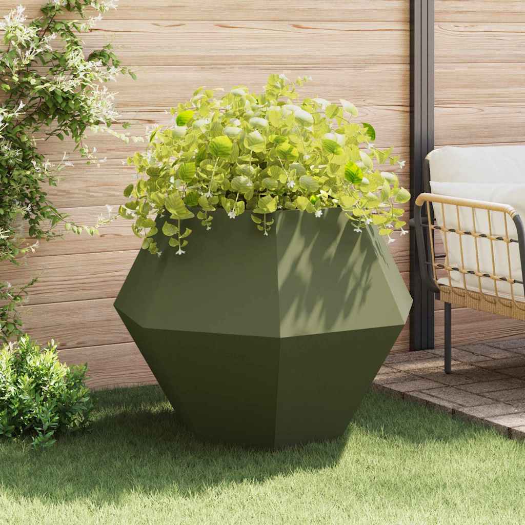 Sadilica 2 pcs Maslinasto zelena 100 x 100 x 80 cm Čelik
