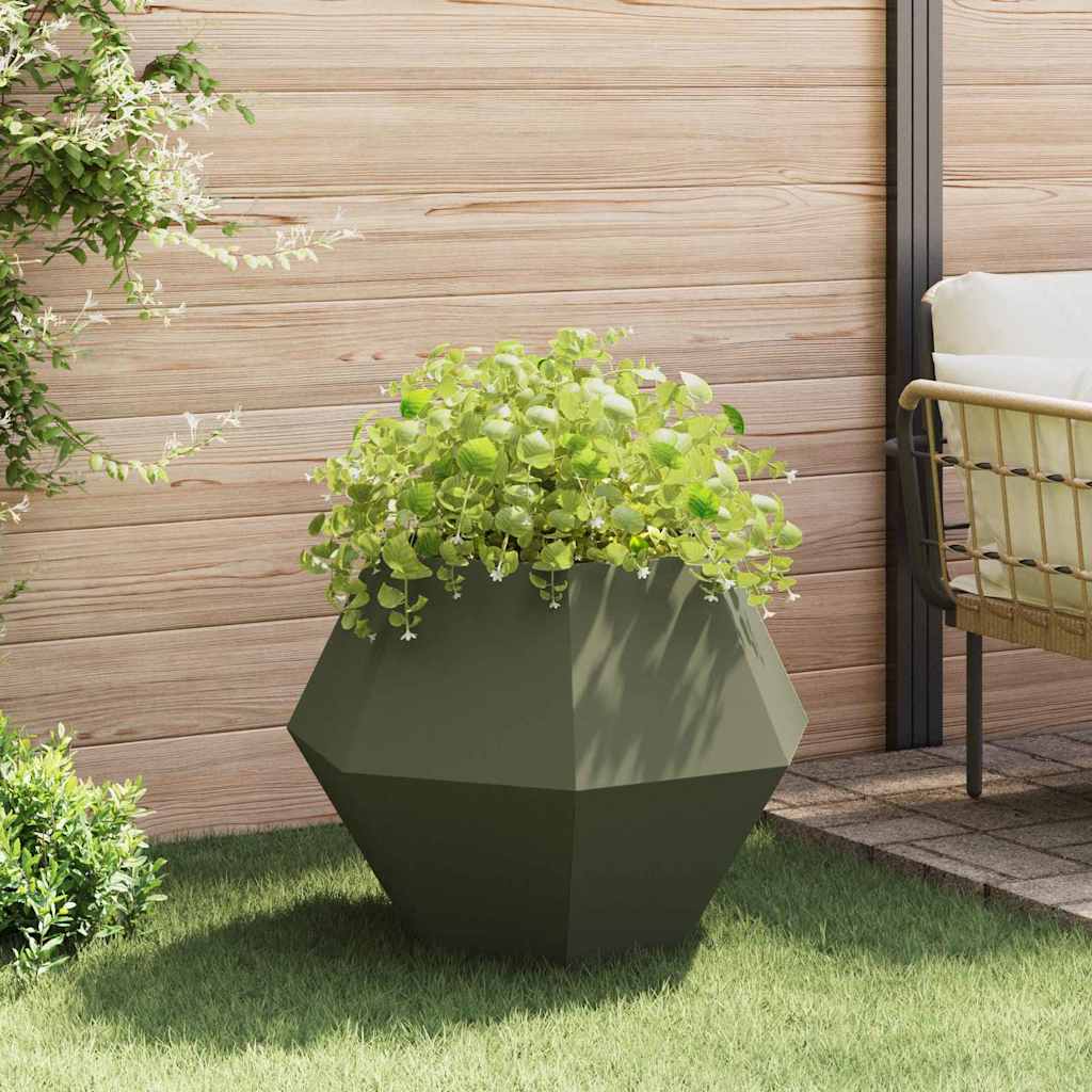 Sadilica 2 pcs Maslinasto zelena 75 x 75 x 60 cm Čelik