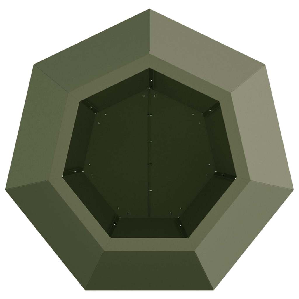 Sadilica 2 pcs Maslinasto zelena 50 x 50 x 40 cm Čelik