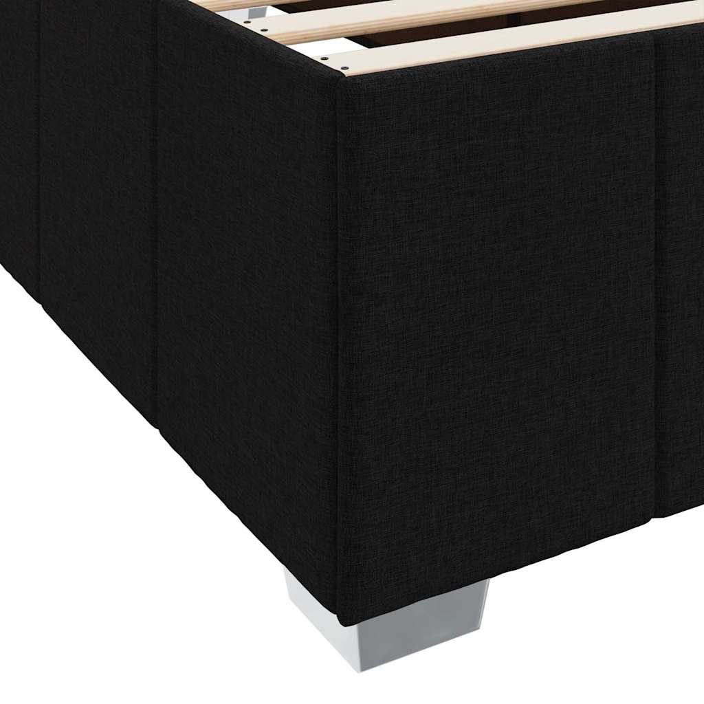 Krevetna konstrukcija s madracem Crna 80 x 200 cm tkanina