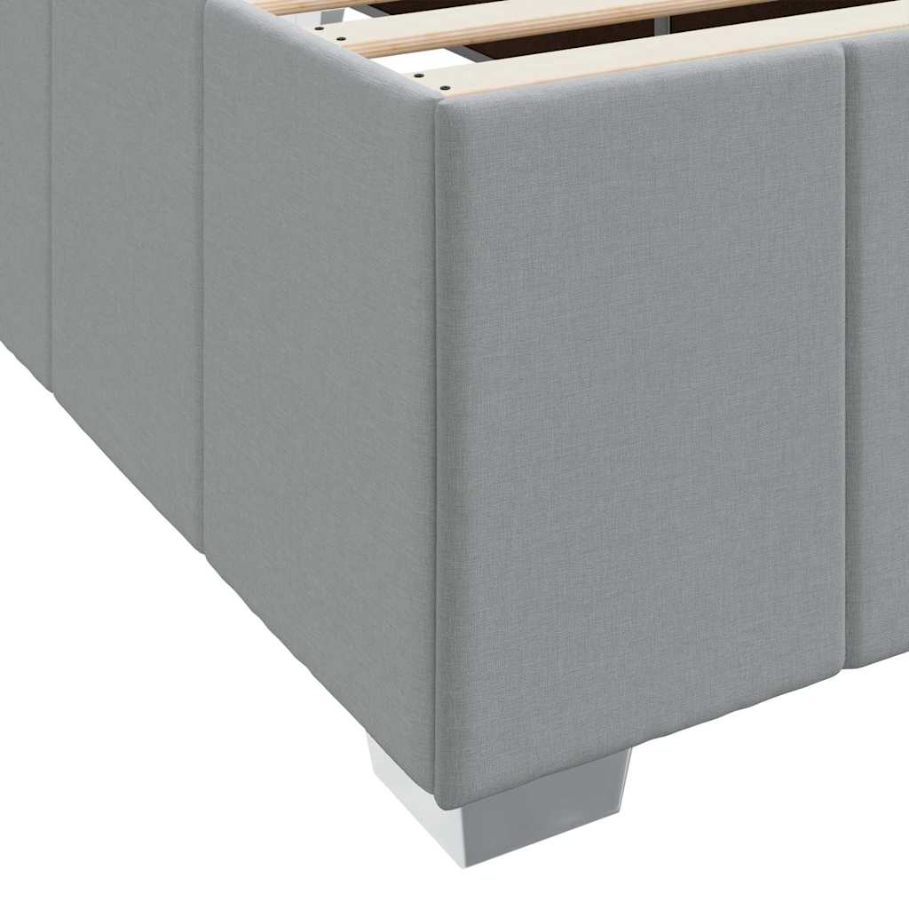 Krevetna konstrukcija Svijetlo siva 120 x 190 cm tkanina