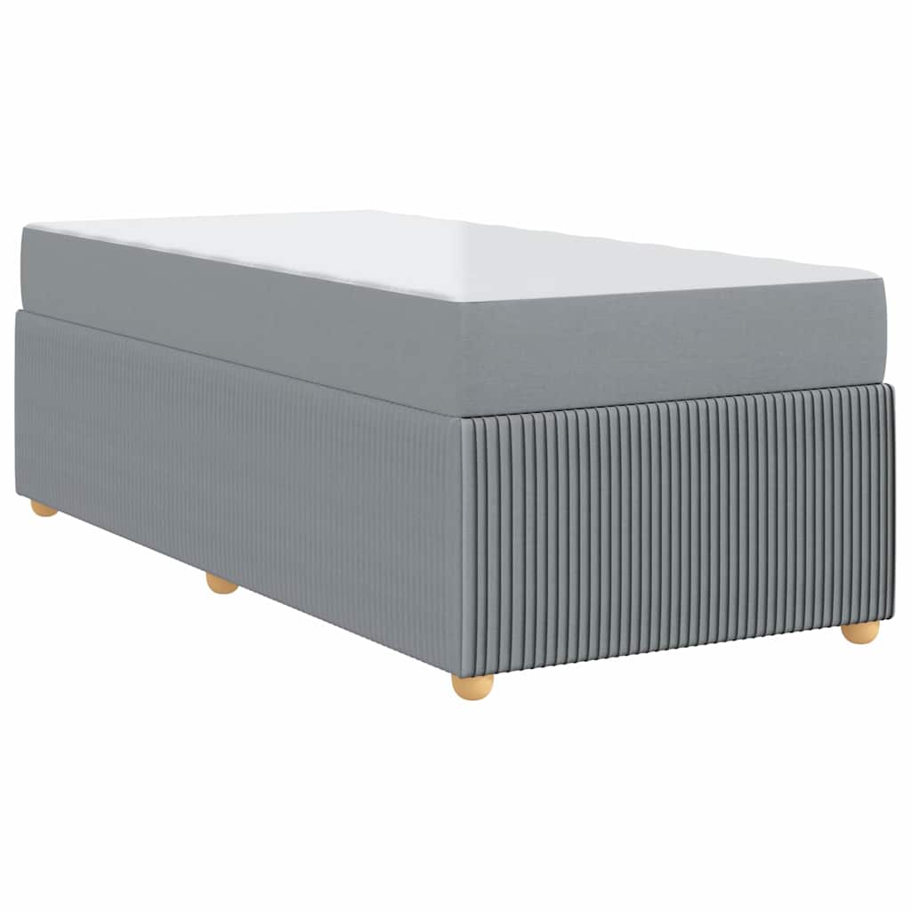 Krevetna konstrukcija Svijetlo siva 80 x 200 cm tkanina