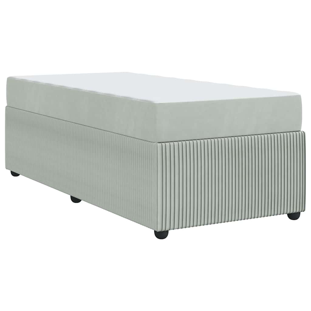 Krevetna konstrukcija Svijetlo siva 90 x 190 cm tkanina