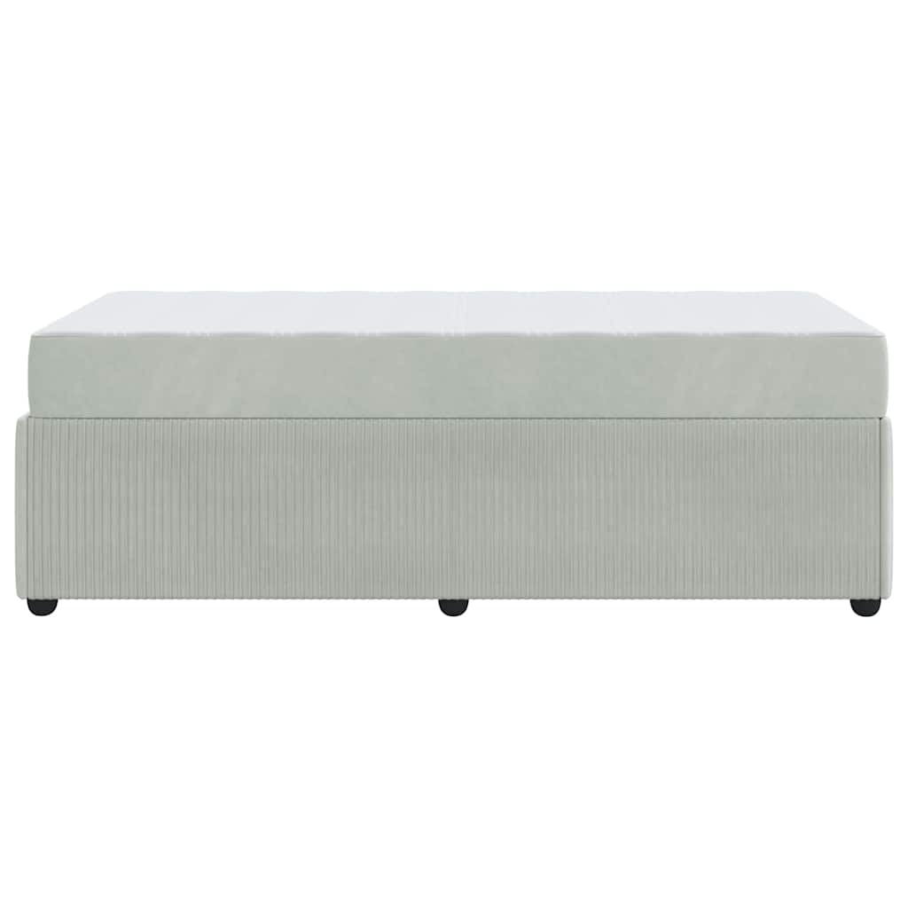 Krevetna konstrukcija Svijetlo siva 90 x 190 cm tkanina