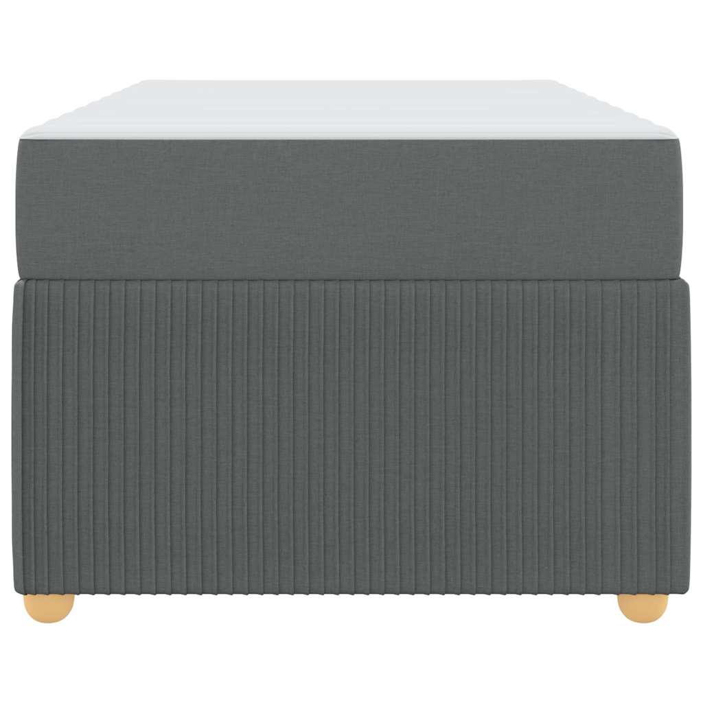 Krevetna konstrukcija s madracem Tamno siva 90 x 200 cm tkanina