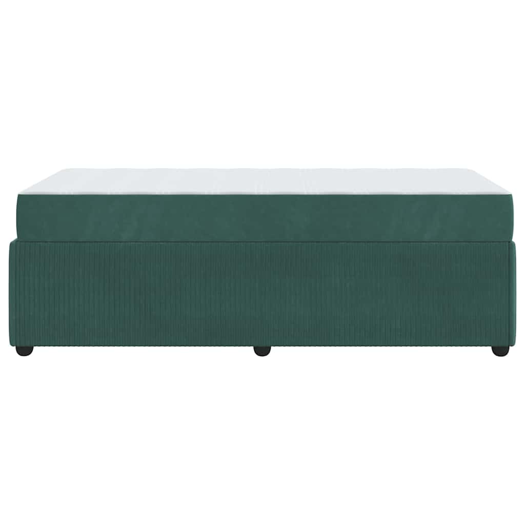 Krevetna konstrukcija Tamnozelena 90 x 200 cm tkanina