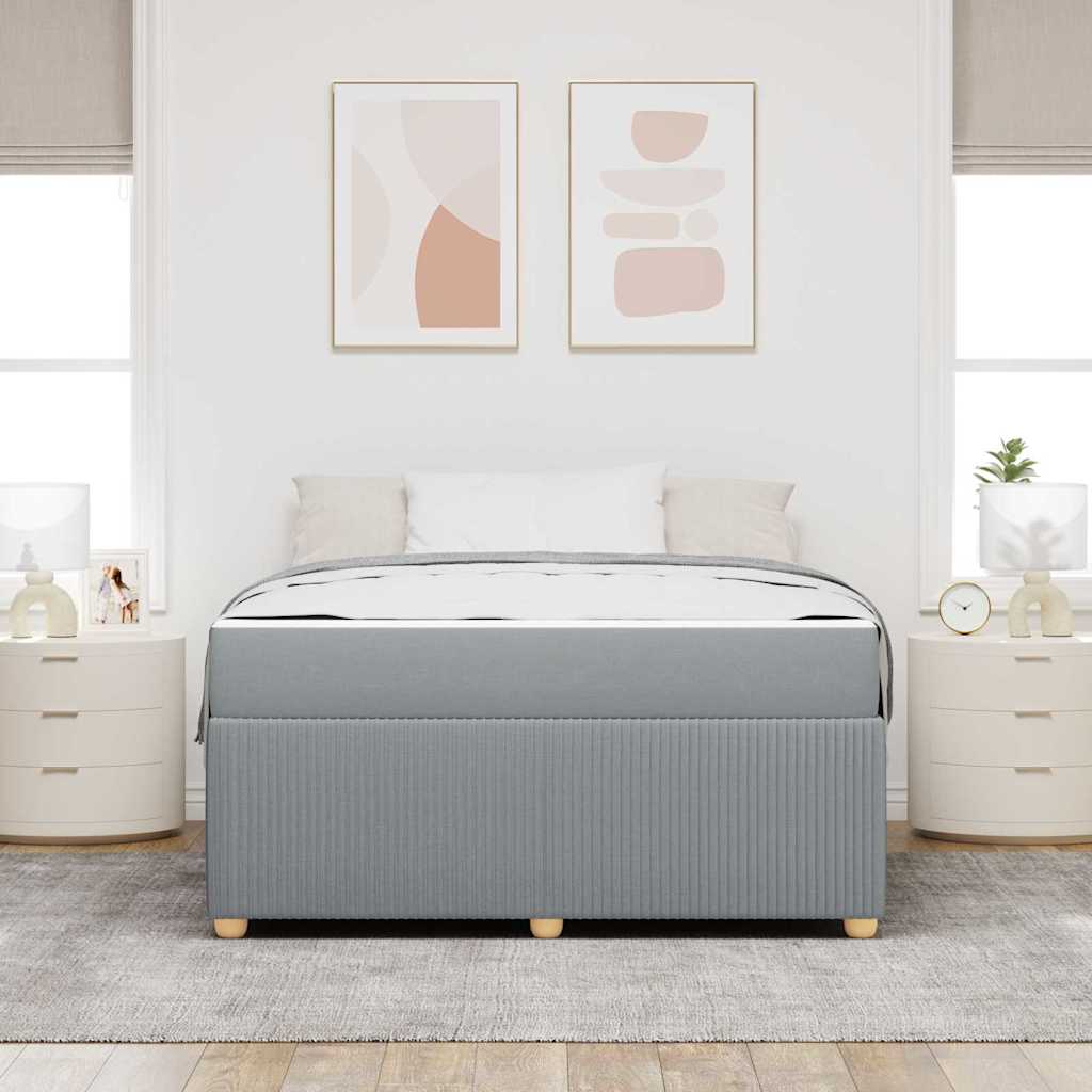 Krevetna konstrukcija Svijetlo siva 160 x 200 cm tkanina