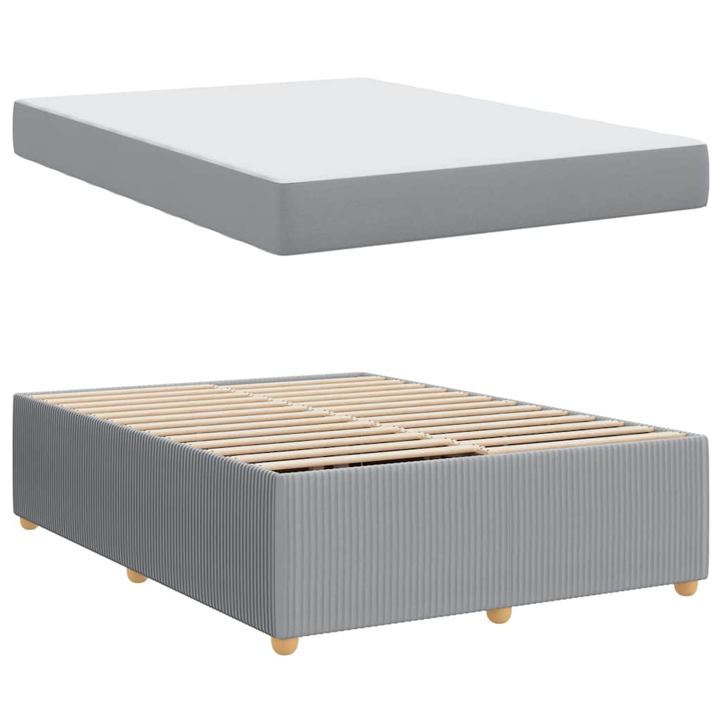 Krevetna konstrukcija Svijetlo siva 160 x 200 cm tkanina