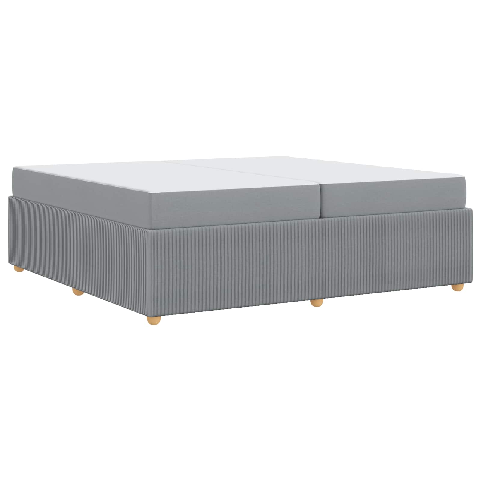 Krevetna konstrukcija Svijetlo siva 200 x 200 cm tkanina