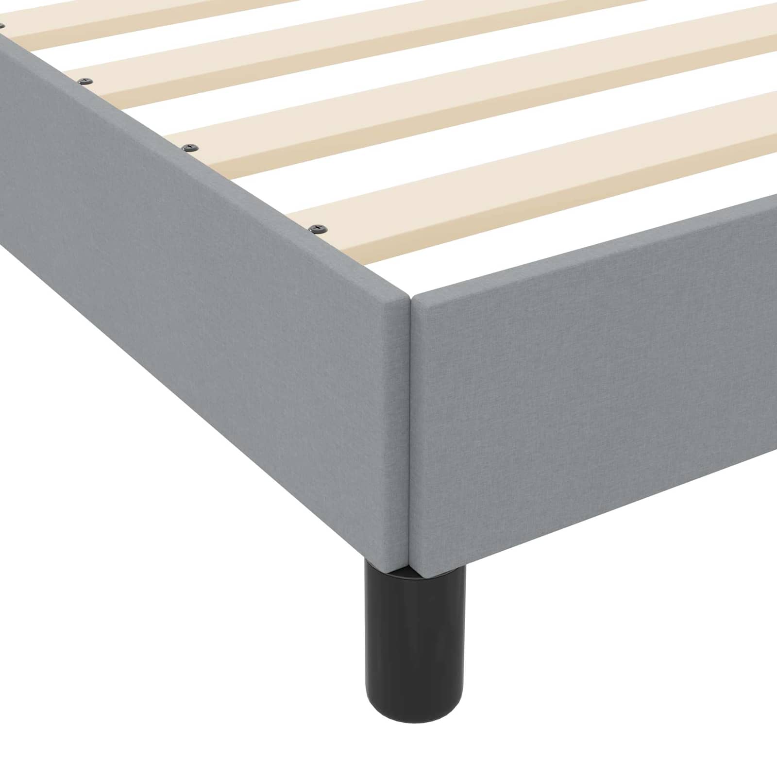 Krevet s opruga kutije Svijetlo siva 90 x 190 cm tkanina